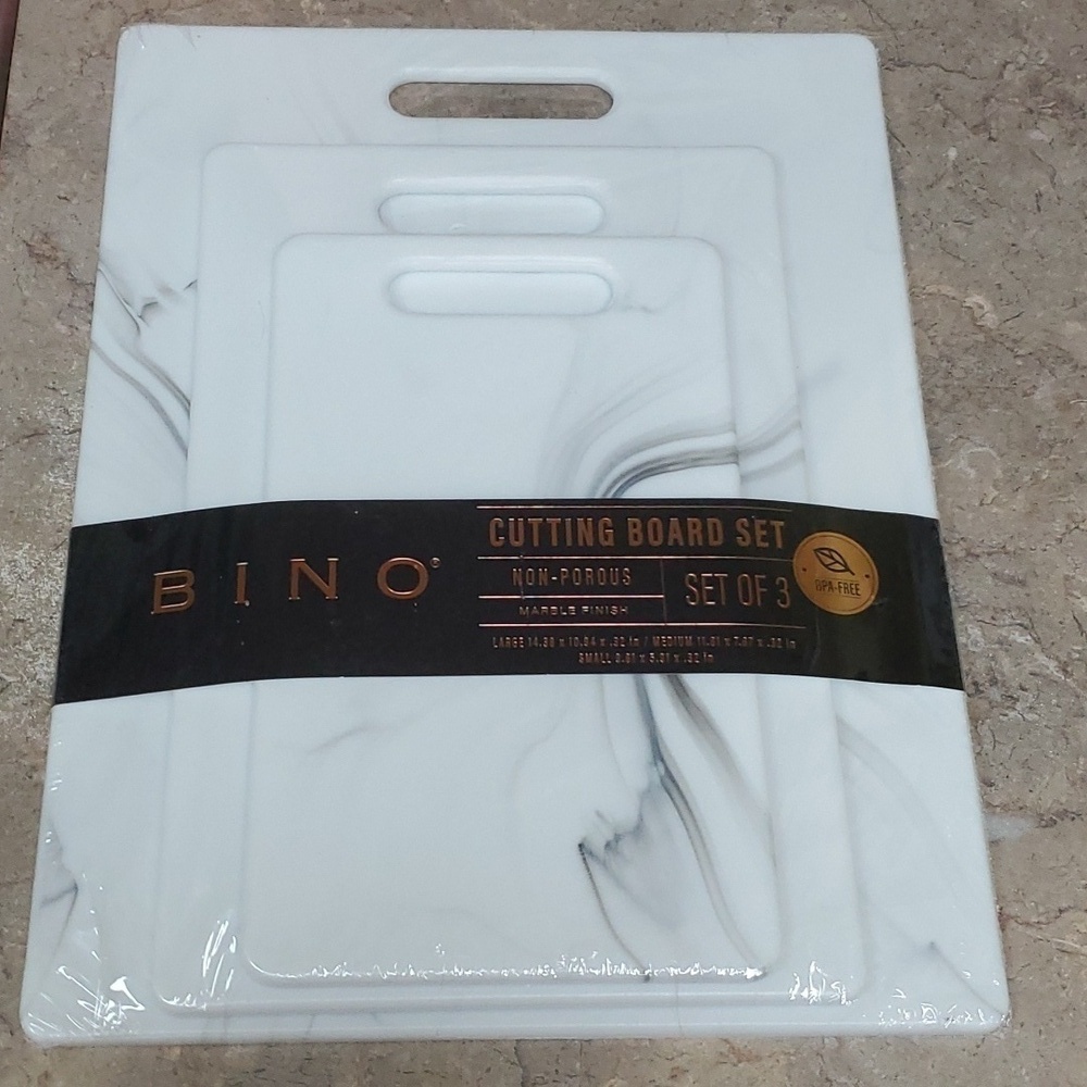 BINO Cutting Board - 3-Piece Chopping Boards | BPA-Free Plastic, Durable